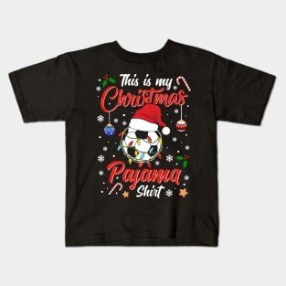 Funny Costume Family This is my Christmas Soccer Pajamas Kids T-Shirt